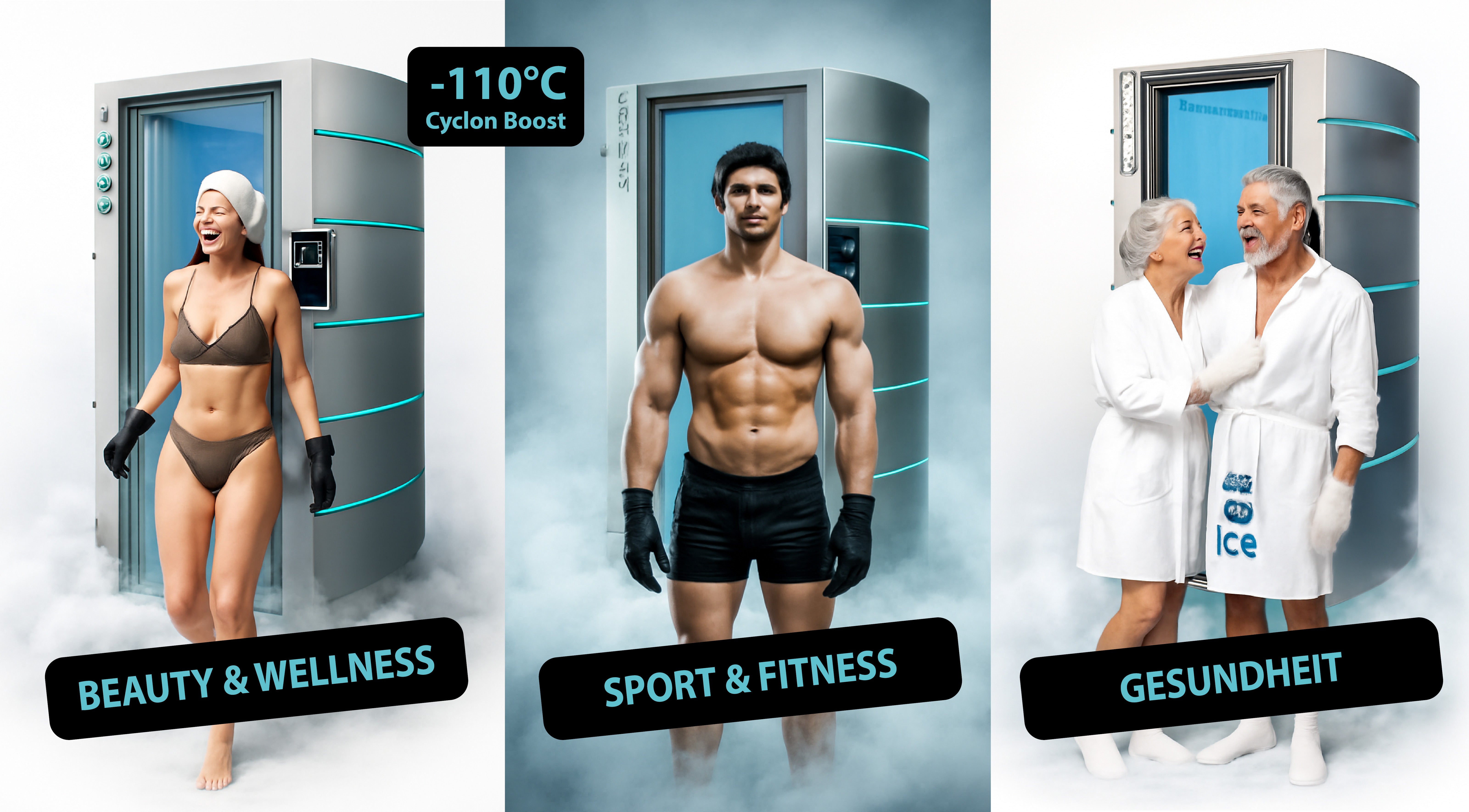 5x KÄLTE-SAUNA BLOCK | -110°C - ERÖFFNUNGSANGEBOT -25%